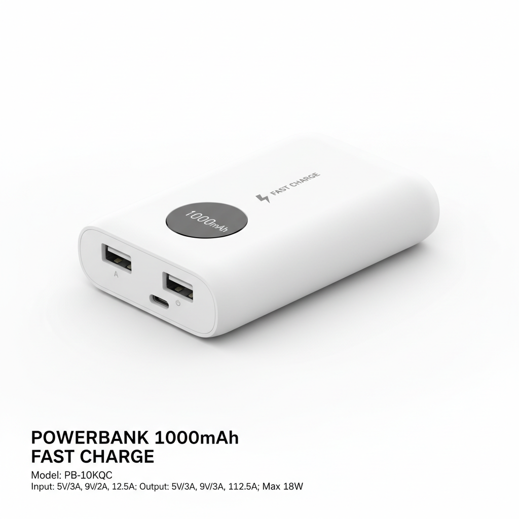 Powerbank 10000mAh charge rapide